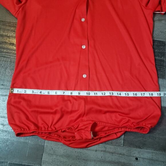 Vintage 70s Deadstock Red Montgomery Ward Bodysuit, size 17/18 - Picture 8 of 9